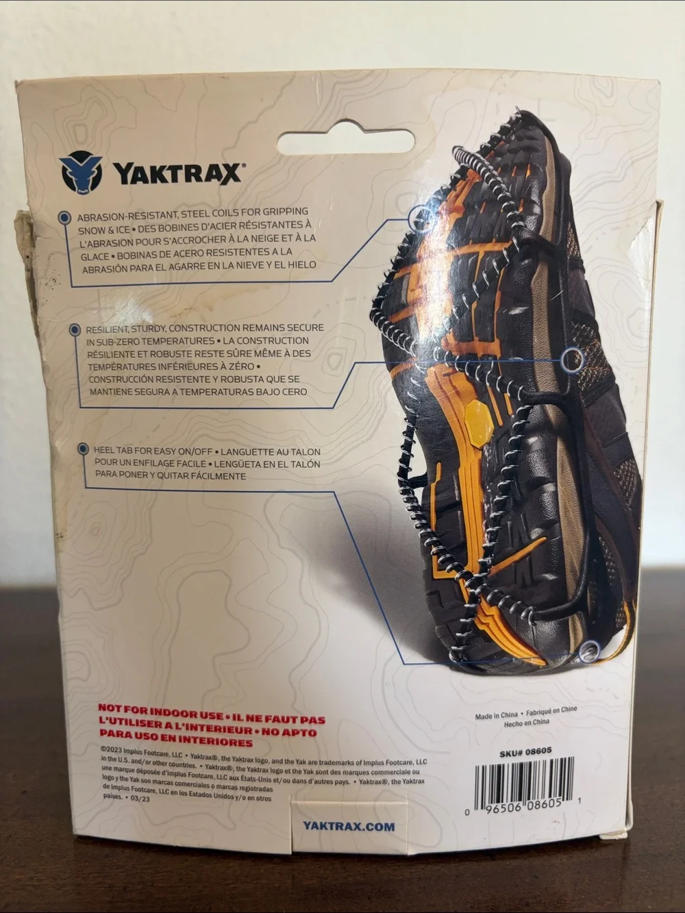 Yaktrax WALK Ice Clears Footwear Traction for Snow and Ice L (men’s 11.5-13.5)
